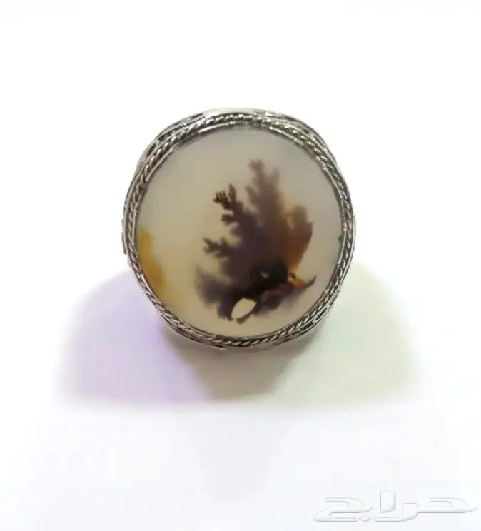 خاتم عقيق يماني شجري 0