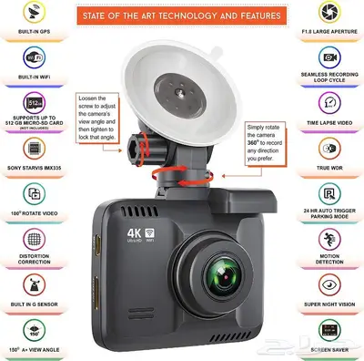 توثيق كل اللحظات داش كام بدقة عالية جدا واي فاي ودقة 4k 4