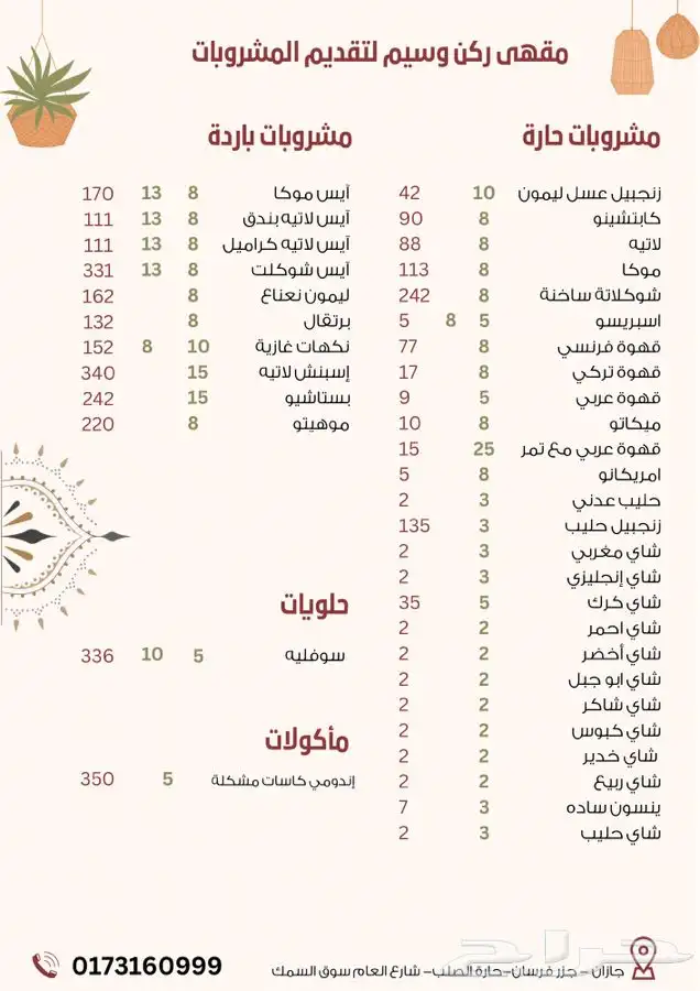 تصميم منيو مع باركود 0