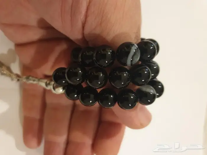 سبحة عقيق اسود فاخر 2