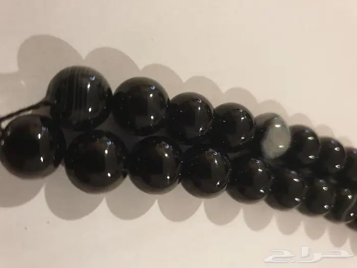 سبحة عقيق اسود فاخر 4