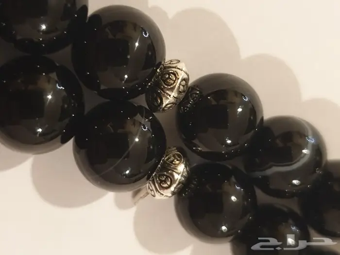 سبحة عقيق اسود فاخر 5