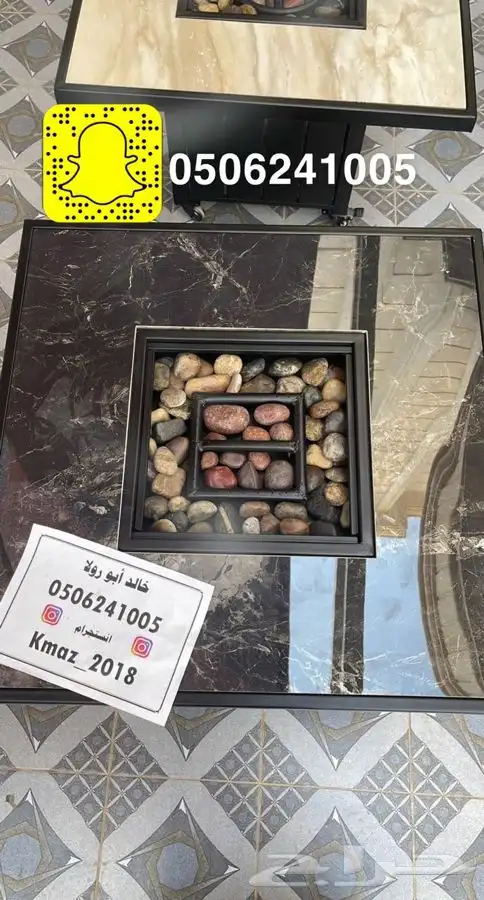 طاولات او منقد تدفئه خارجيه سيراميك مشبات منقل حدايق 65