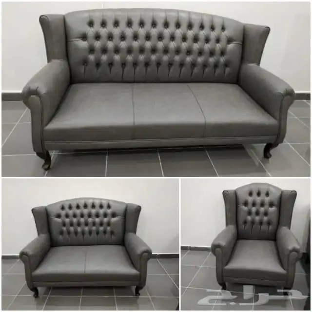 كنب جلد مكتبي جديد بالكرتون 1