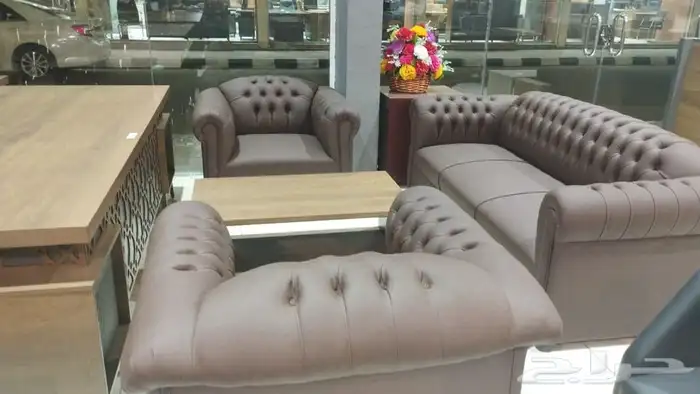 كنب جلد مكتبي جديد بالكرتون 0