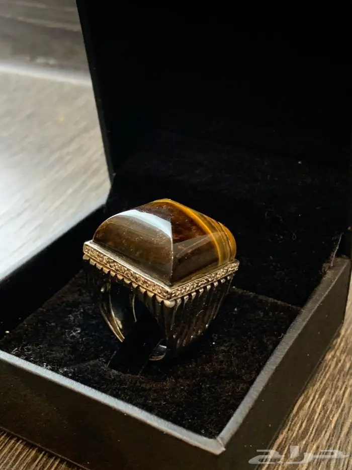 خاتم الماس فضه بحجر فاخر 4