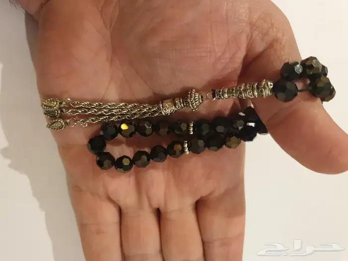 سبحة كريستال اسود صغيرة مخزنة 2