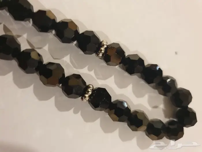 سبحة كريستال اسود صغيرة مخزنة 4