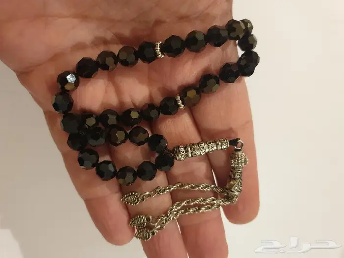 سبحة كريستال اسود صغيرة مخزنة 1