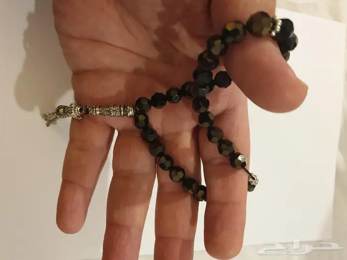 سبحة كريستال اسود صغيرة مخزنة 6