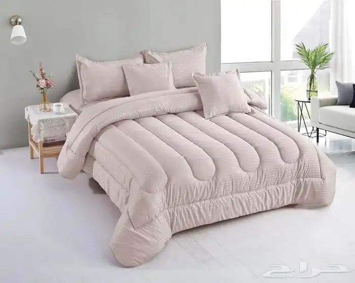 مفارش سرير فندقي مقلم 7 قطع ب250 ريال 14