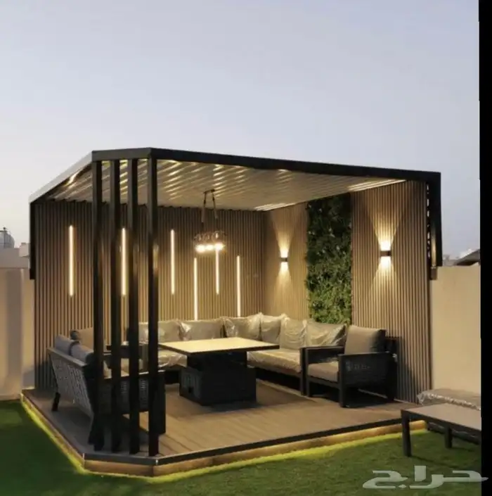 ساتر جدار  سواتر حديد شرائح  سواتر قماش مضله جلسه  مضلات 8