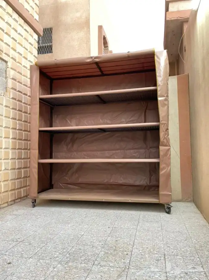 دولاب عزبة متحرك ارفف متنقل دولاب خفض وتخزين اغراض 0