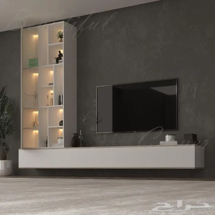 طاولة وديكور شاشه بعدة ألوان بالكرتون جديد وشحن مجاني 7