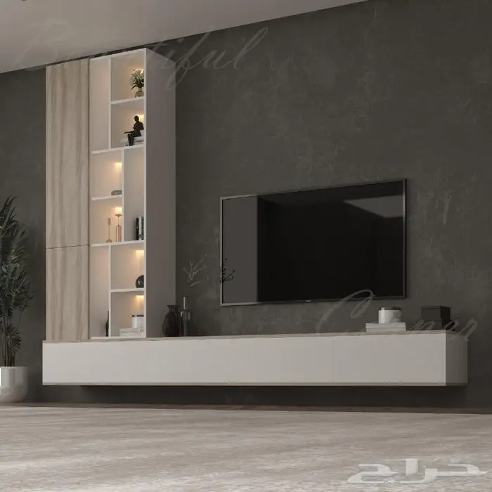 طاولة وديكور شاشه بعدة ألوان بالكرتون جديد وشحن مجاني 23