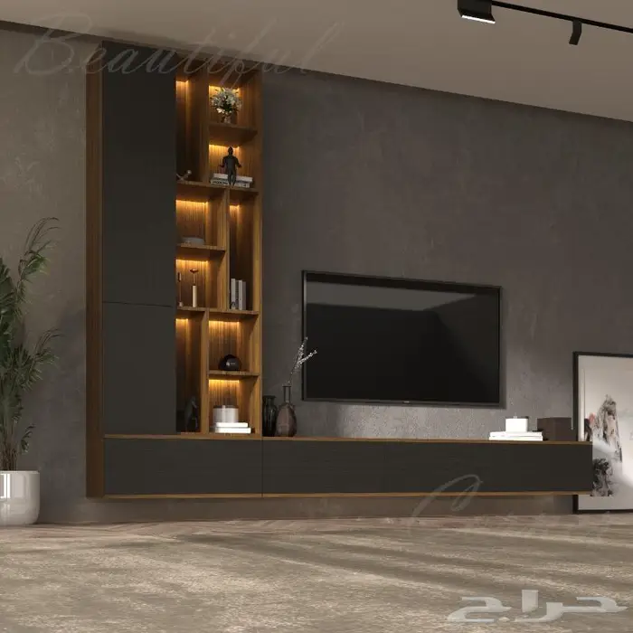 طاولة وديكور شاشه بعدة ألوان بالكرتون جديد وشحن مجاني 33