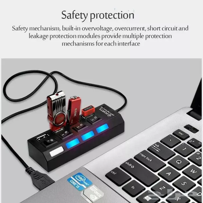 اداة USB لزيادة المنافذ 1