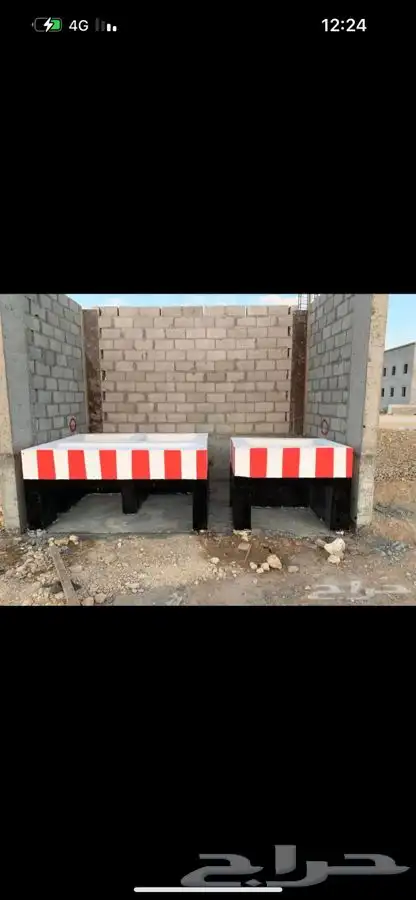 حواجز خرسانية صبات قواعد مصدات 17