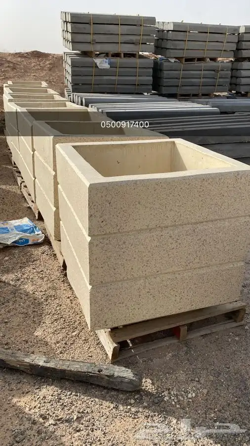 حواجز خرسانية صبات قواعد مصدات 25