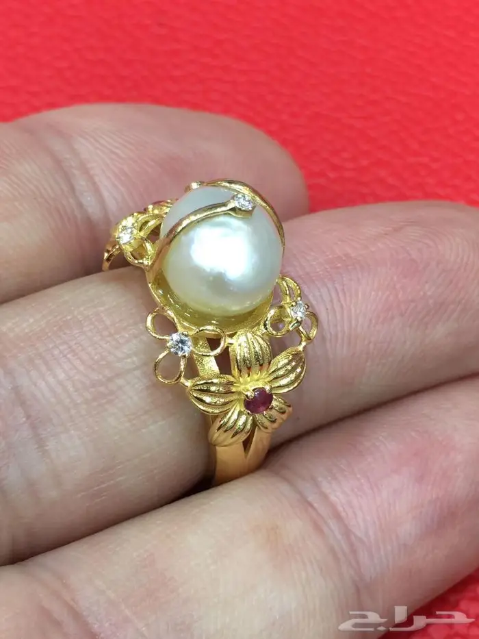 خاتم لؤلؤة بحرينية كبيرة 0