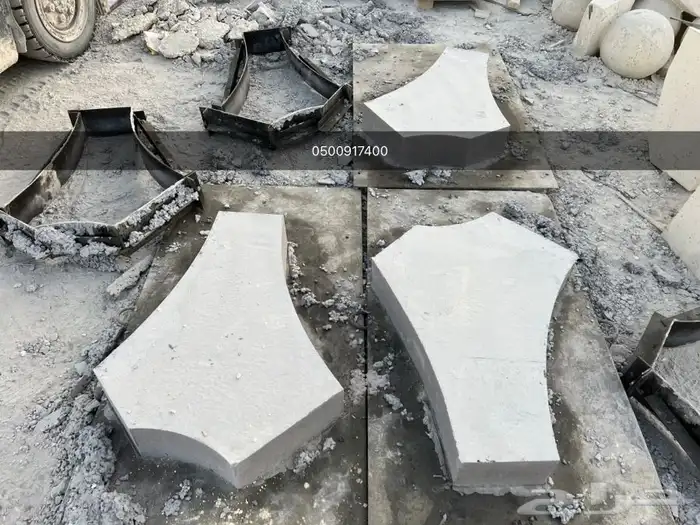 حواجز خرسانية صبات قواعد مصدات 4