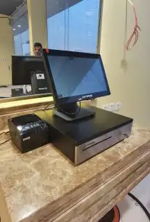 كاشير لمس ميزان باركود ورق رول طابعة فواتير قارء باركود 16
