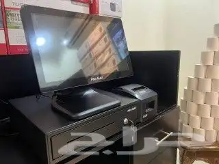 كاشير لمس ميزان باركود ورق رول طابعة فواتير قارء باركود 18