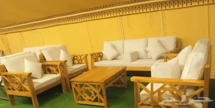 جلسات خارجية حدائق جاهزة تفصيل خشب حديد مركاز 3