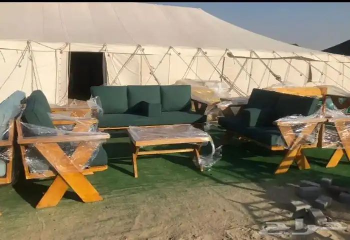 جلسات خارجية حدائق جاهزة تفصيل خشب حديد مركاز 6