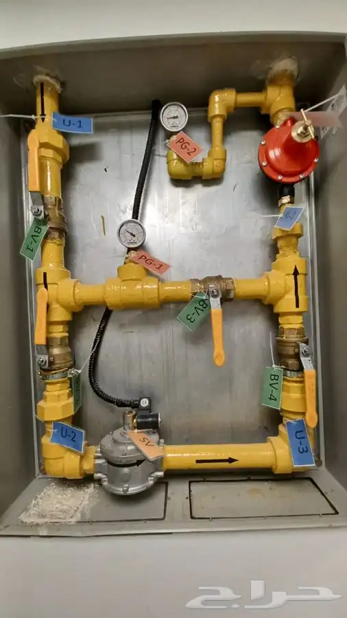 خزان غاز مواسير غاز كاشف غاز صمام غاز عداد غاز 1
