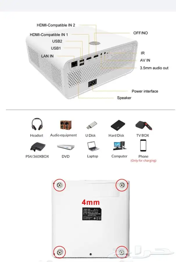 برجكتر اندرويد يدعم 4k الكمية محدوده فرصه 1
