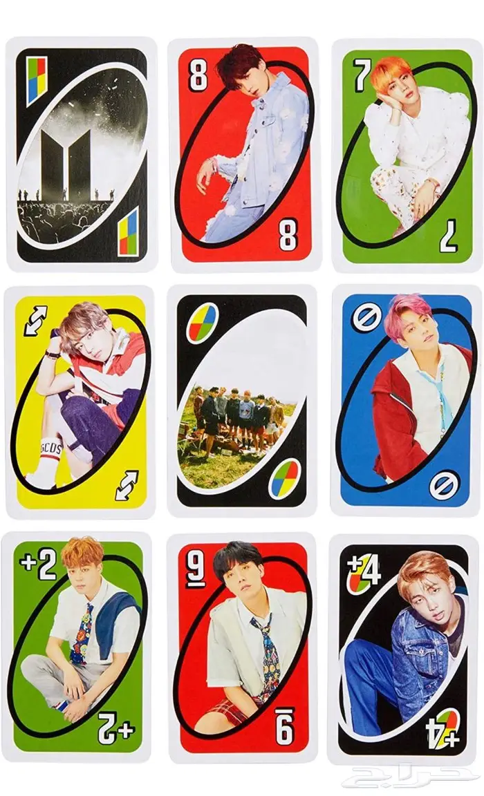اوراق اللعب اونو فرقة بي تي اس UNO BTS 3