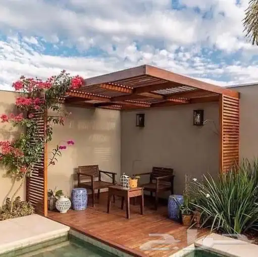  مضلات جلسات حدائق  مضلات خشبي  مضلات حديد  سواتر 6