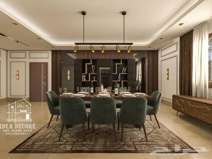 تصميم ديكور فلل شقق سكنيه شاليهات استراحات 6