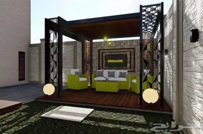  مضلات جلسات حدائق  مضلات خشبي  مضلات حديد  سواتر 1