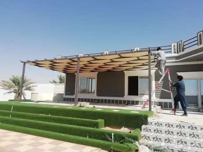  مضلات جلسات حدائق  مضلات خشبي  مضلات حديد  سواتر 2