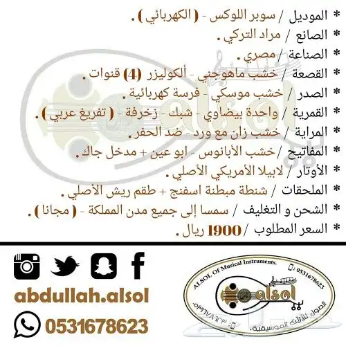 عود كهربا - عود الكترك - عود موسيقي 4