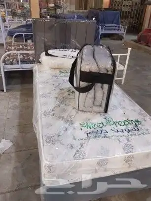 عرض طقم سرير مع مرتبه مع لحف 3قطع مع مخدة 0