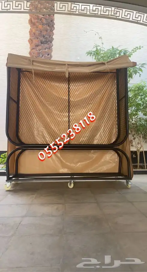 حامل حطب متحرك جوده عاليه مع طربال وتوصيل مجاني 3