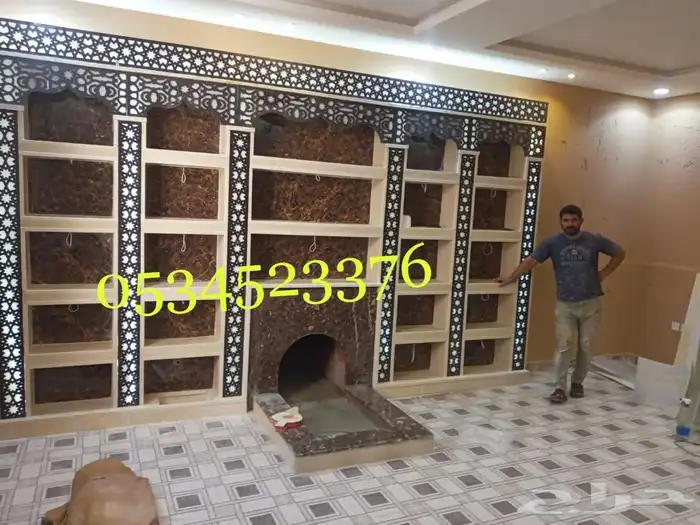 مشب مشبات بيت نار اوجار مشبات خشب رخام 12