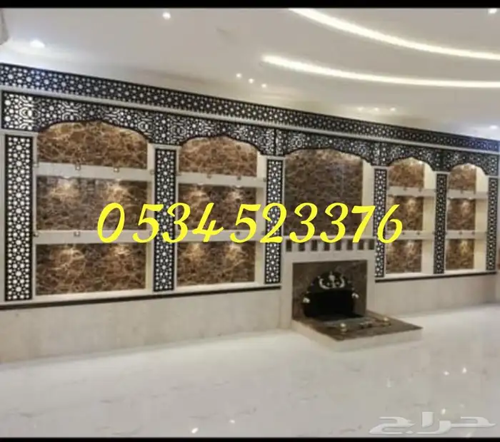 مشب مشبات بيت نار اوجار مشبات خشب رخام 8
