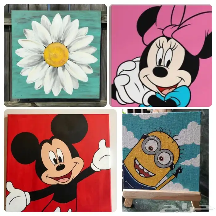 لوحات ميني رسم باليد(توزيعات للاطفال) 1