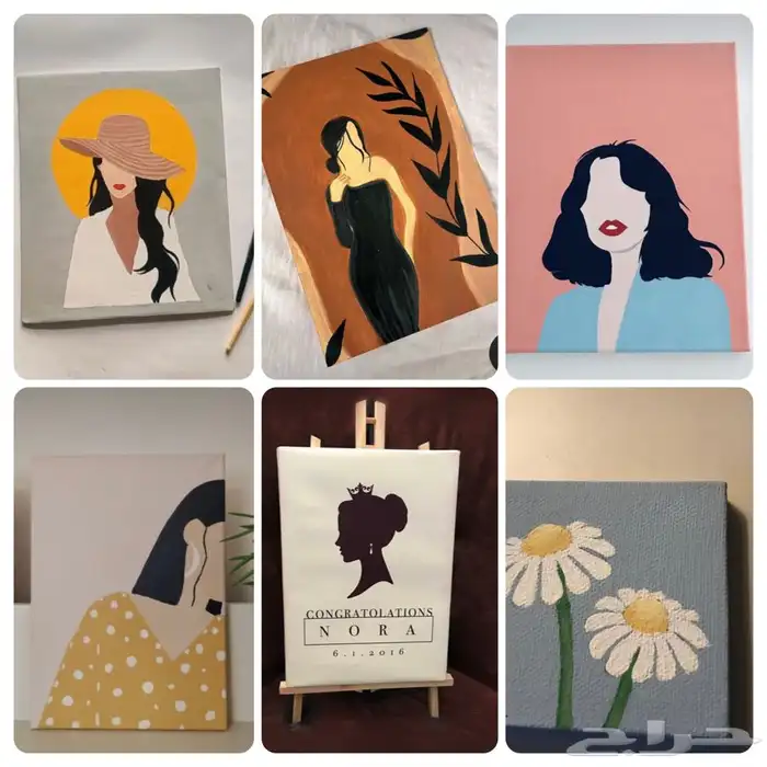 لوحات ميني رسم باليد(توزيعات للاطفال) 2