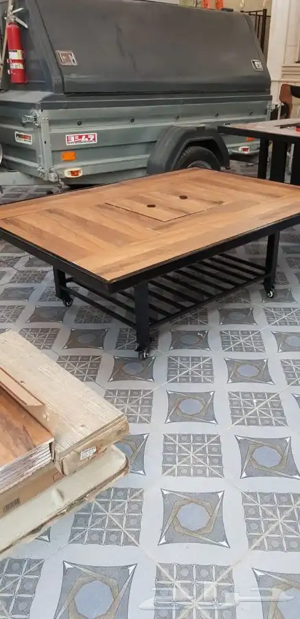 منقد او منقل طاولة تدفئه سيراميك وبرسلان غاز وحطب 86