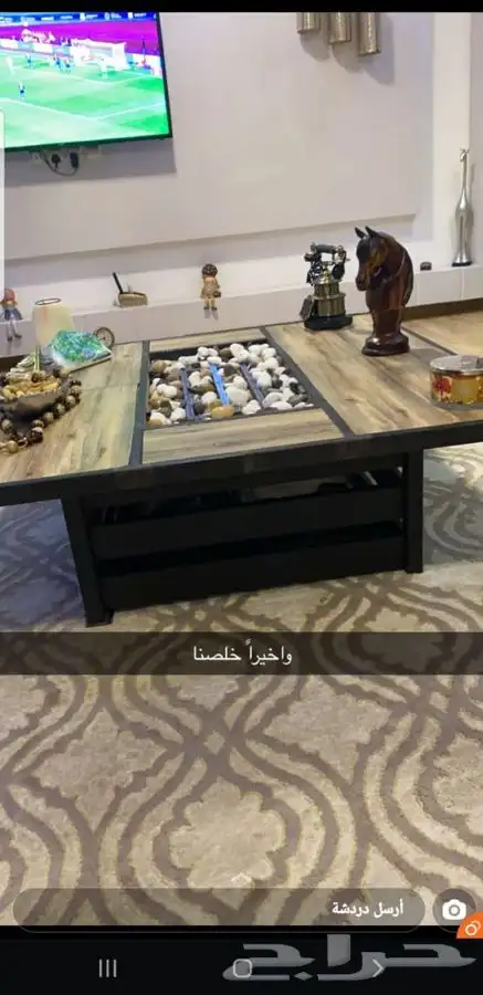 منقد او منقل طاولة تدفئه سيراميك وبرسلان غاز وحطب 53