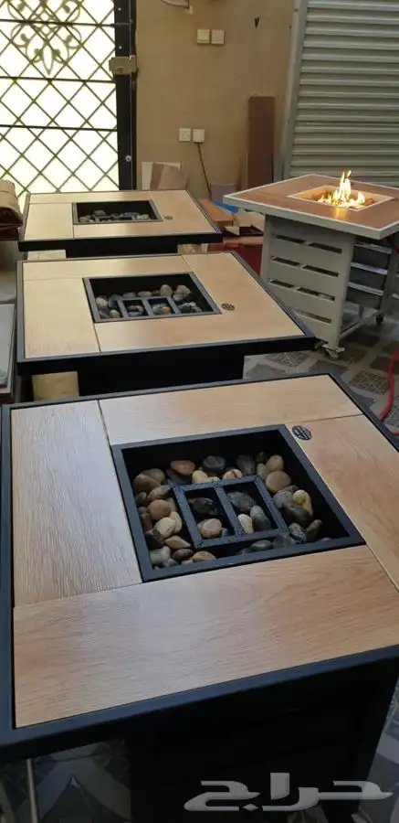 منقد او منقل طاولة تدفئه سيراميك وبرسلان غاز وحطب 30