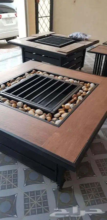 منقد او منقل طاولة تدفئه سيراميك وبرسلان غاز وحطب 47