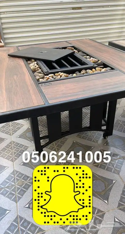 منقد او منقل طاولة تدفئه سيراميك وبرسلان غاز وحطب 74