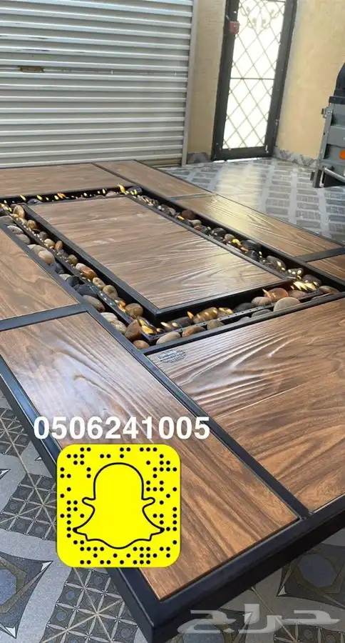 منقد او منقل طاولة تدفئه سيراميك وبرسلان غاز وحطب 75