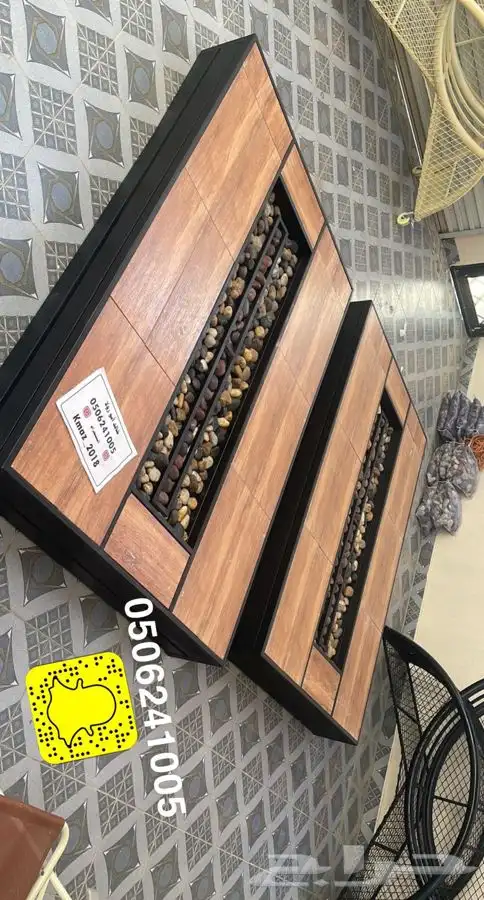 منقد او منقل طاولة تدفئه سيراميك وبرسلان غاز وحطب 17